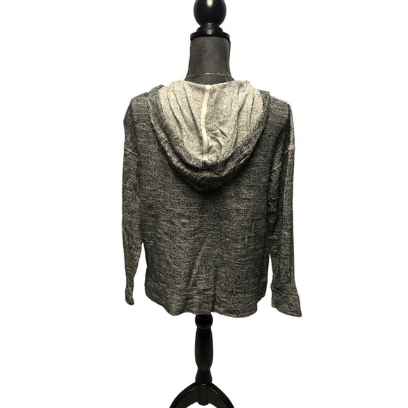 Max Studio Weekend Sweatshirt Womens Size Medium Black White Cotton Hoodie Comfy - Picture 4 of 6